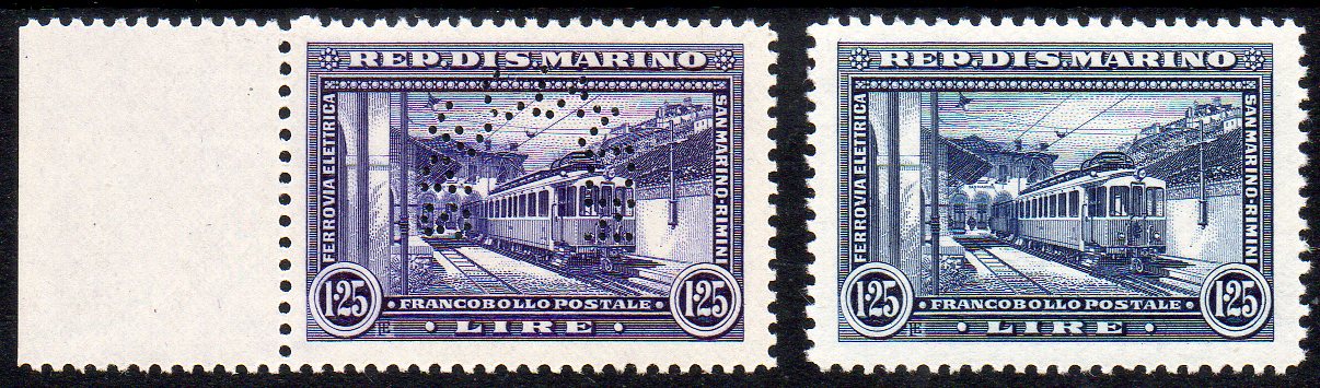 San Marino Bradbury Wilkinson Specimen stamp 1932 Rimini Railway